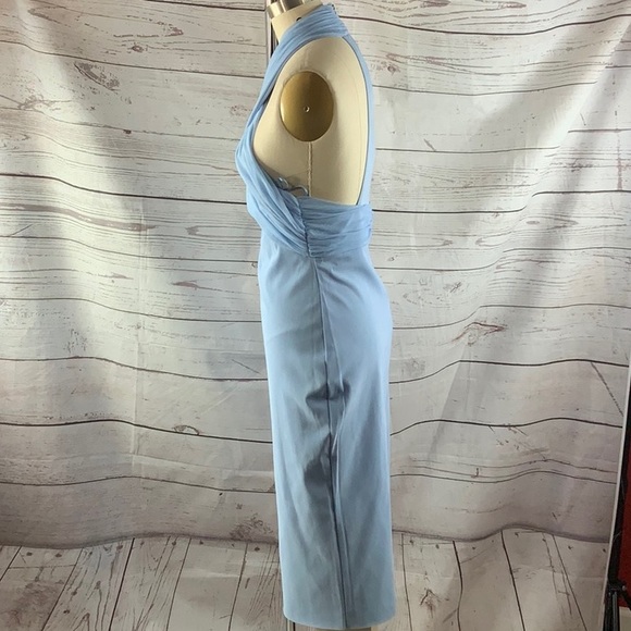 BEC N BRIDGE baby blue NWT twist-Neck absolutely gorgeous Midi Dress - Picture 4 of 10
